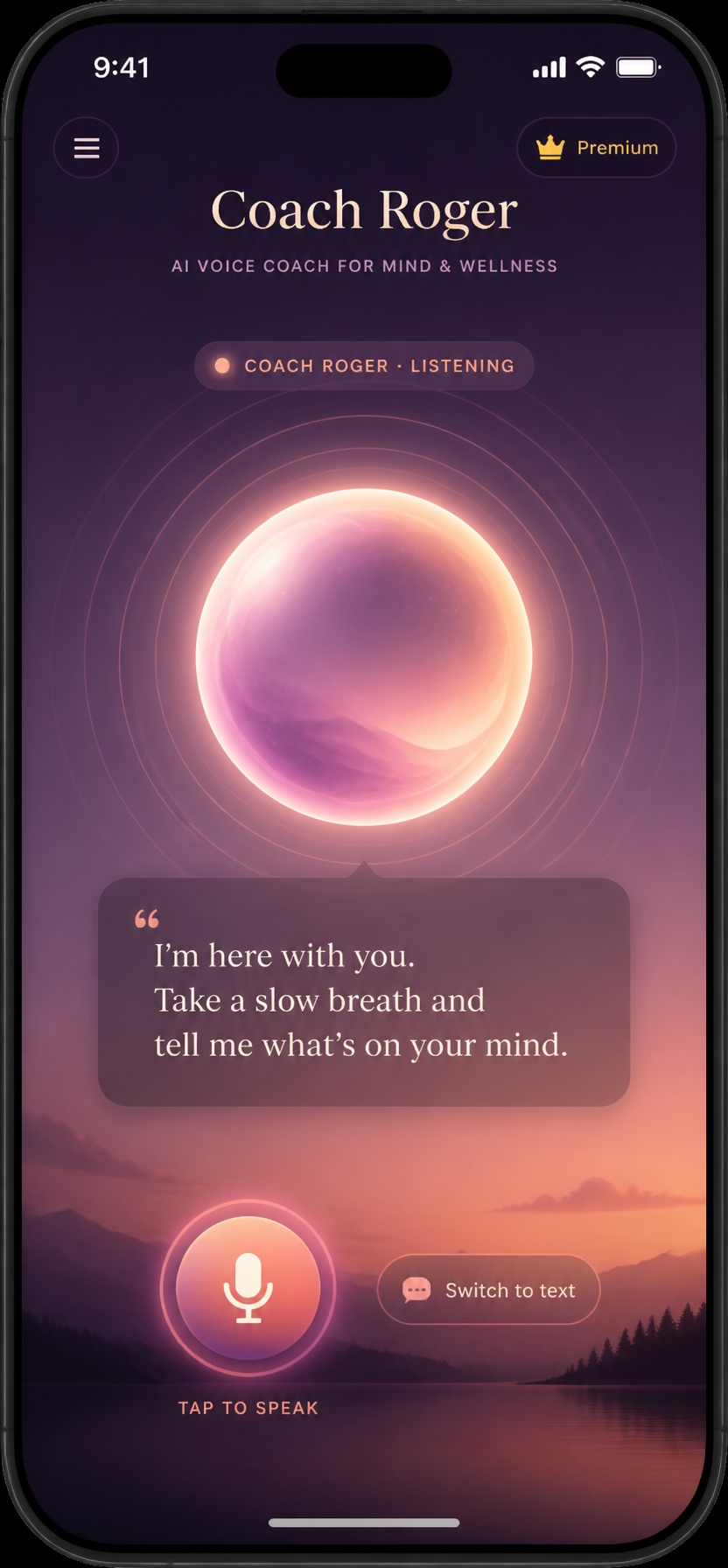 Coach Roger conversation screen